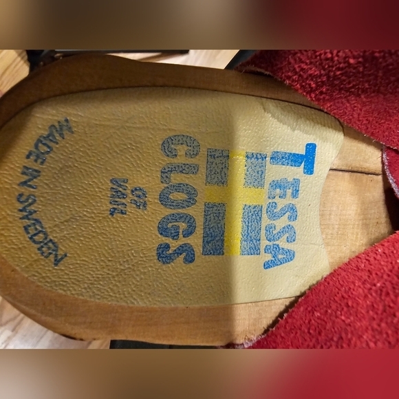 Red Suede Women's Mules & Clogs - Picture 6 of 7